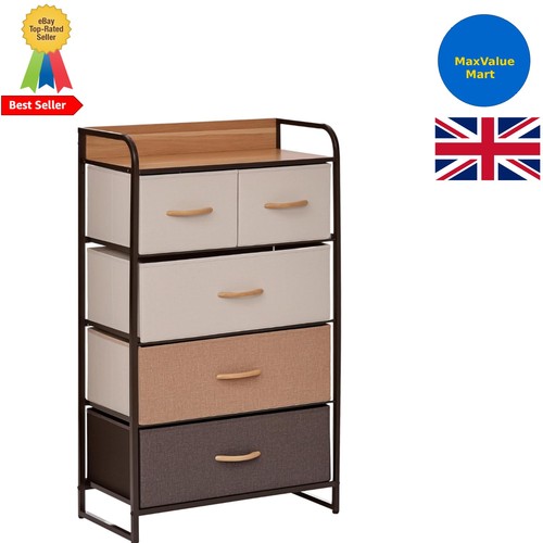 Homcom drawer dresser tower - 5-drawer,