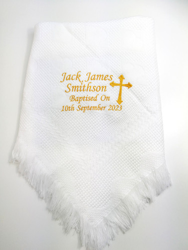 Personalised baby shawl - baby, large