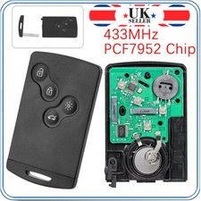 REMOTE SMART CARD KEY FOB 4 Button 433MHZ FOR RENAULT MEGANE SCENIC 2009 - 2014