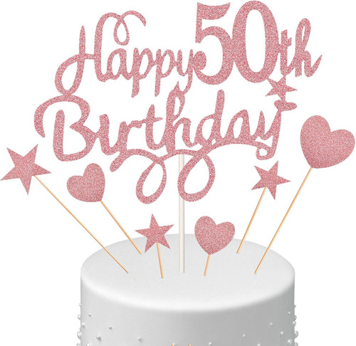 50th birthday cake topper set - topper,