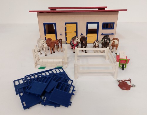 Wooden riding stables - wooden, and