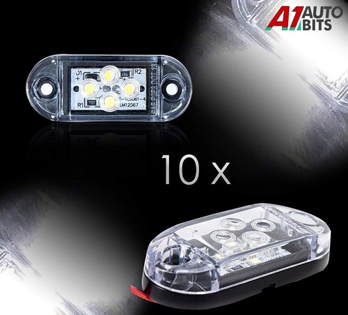 10x white 24v led - 24v, front