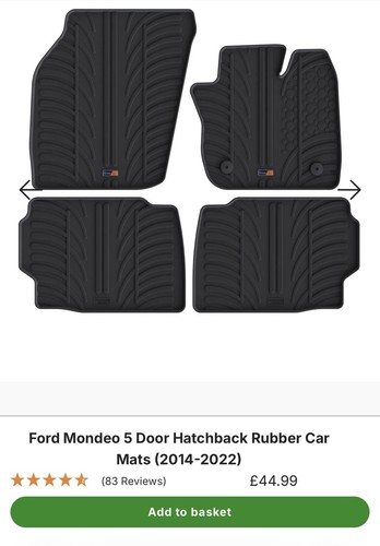 Mondeo rubber mats - mats, and