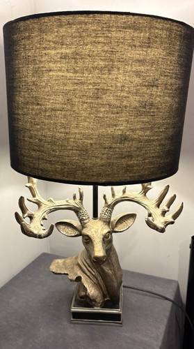 Brown rustic resin stag - brown,