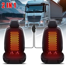 2PCS Heated Car Seat Pad 12V -Auto Heating Cushion Warmer Universal Fit Winter