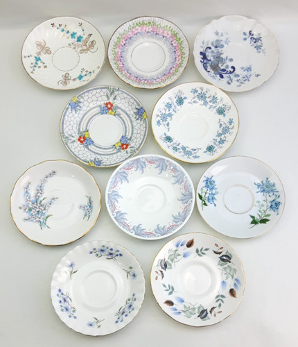 10x bone china - 10x, blue