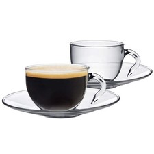 2x 4 Piece Glass Espresso Cup