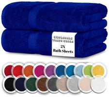 2X Large Jumbo Bath Sheets Egyptian Cotton Hotel Quality Bathroom Bath Towel Set