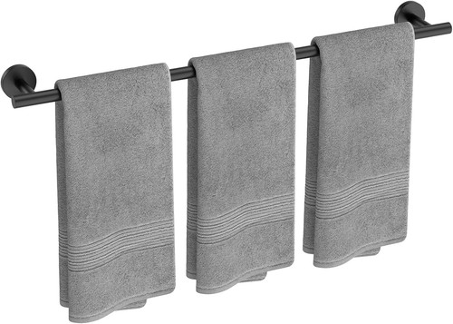 Matte black towel bar for - black,