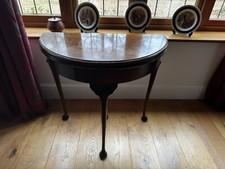 Mahogany Demi Lune Table -