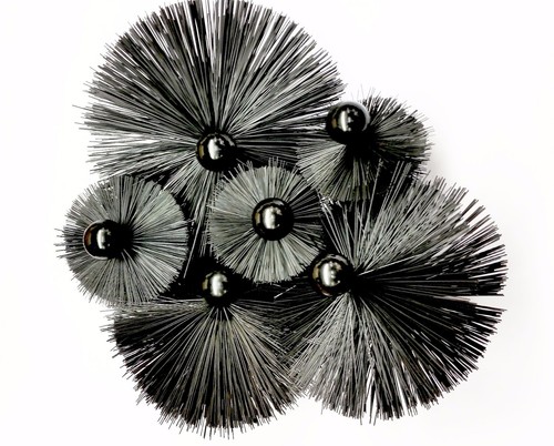 Chimney brush with guide - brush,