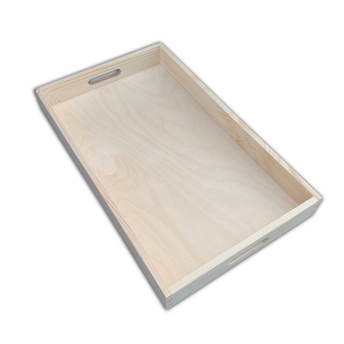 Large wooden serving tray - wooden,