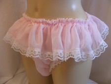 sissy sheer chiffon frilly