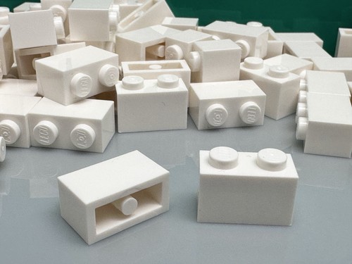 Lego brick 1x2 with - with, bottom