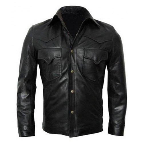 Men genuine black - black, biker