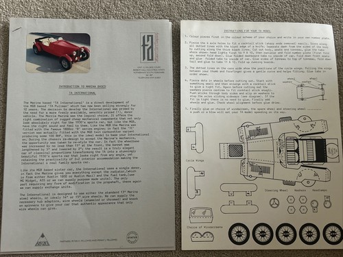 Motor car company kit - car,