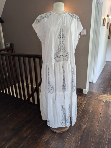 Zara white embroidered long - zara,