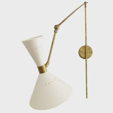 Italian Wall Sconce Light Mid Century Brass Antique Lamp Handmade