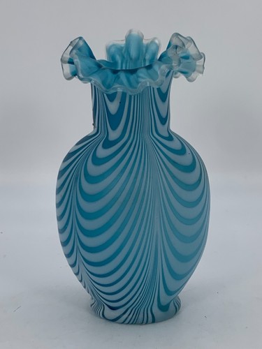 Vtg blue satin chevron - blue,