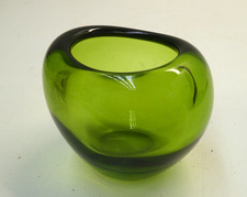 SMALL HOLMEGAARD PER LUTKEN MAJGRON MENUET SERIES HEART SHAPED ART GLASS VASE