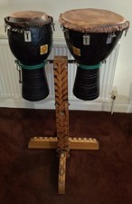 Djembe drums with stand - used