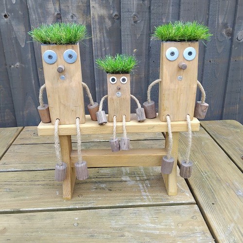 Novelty wooden hedgehog family - hedgehog,
