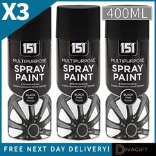 3 x BLACK MATT FINISH SPRAY