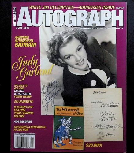 Judy garland autograph - garland,