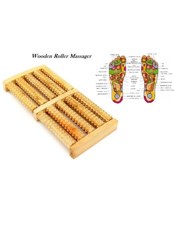Wooden foot roller massager - foot,