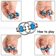 1PC Flippy Bike Chain Fidget Toy Spinner Stress Relief Sensory Autism Anxiety UK