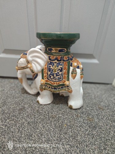 Decorative ceramic elephant - decorative,