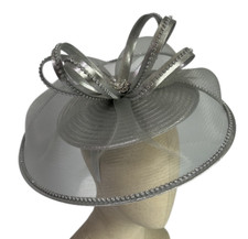 Women's Easter Mothers Day  weddings Kentucky Derby Satin Ribbon Hat Fascinator