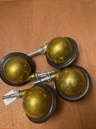 Vintage brass shepards - brass, rubber