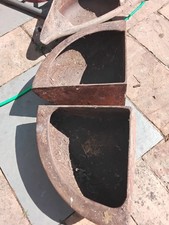 A Pair Of Vintage Cast Iron Corner Troughs 18 × 18 "