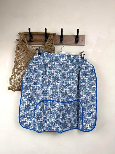Vintage waist apron - apron, blue
