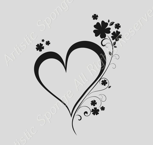 Heart flower branch reusable - heart,