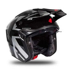 UFO Sheratan Open-Face Motorcycle Helmet Jet Grey Union Jack