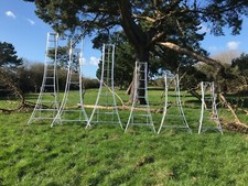 Tripod ladder 1.8m - 5m  1 Leg Adj Gardening, Pruning, hedging free rubber feet
