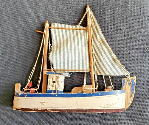 Vintage wooden fishing - fishing, boat