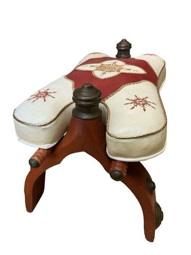 Vintage camel saddle stool - camel,