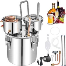 13.2Gal/50L Water Alcohol Distiller Moonshine Still Wine Brewing Kit Home