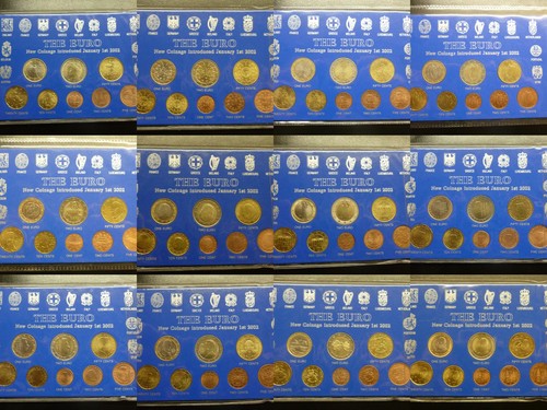 Euro coin sets card - euro, in