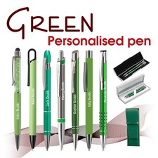 Personalised metal pen GREEN