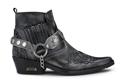 Mens leather cowboy ankle - mens,
