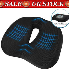 Orthopaedic Chair Seat Cushion Back Support Coccyx Sciatica Pain Relief