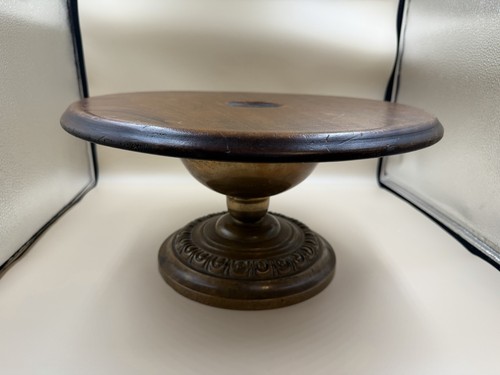 Stunning vintage wood brass - &,