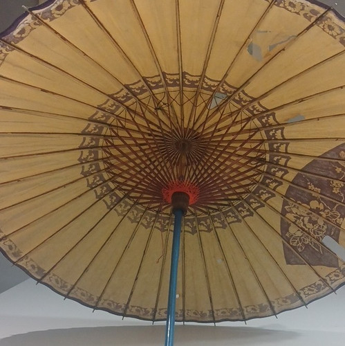 Vintage paper parasol umbrella - vintage,