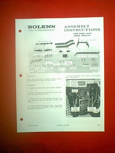 Bolens tractor three point - tractor,
