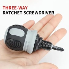 Mini Ratchet Screwdriver Set Short Handle Dual Head Magnetic Multi Tool
