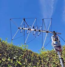 CUBICAL QUAD ANTENNA 3 + 4 ELEMENTI (3 VHF + 4 UHF) DUAL BAND PRONTA ALL'USO